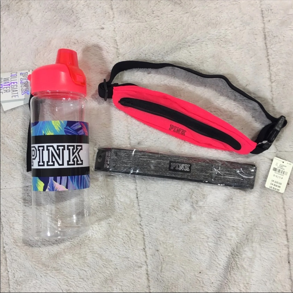 Victoria’s Secret Pink gym set water bottle bag